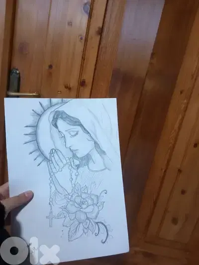 رسمة سيدة مريم