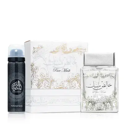 Lattafa Pure Musk Eau de Parfum 100 mL + 50 mL Deodorant Set – Unisex