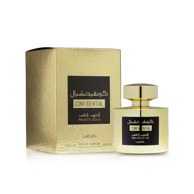 Lattafa Confidential Private Gold Eau De Parfum 100mL - Unisex