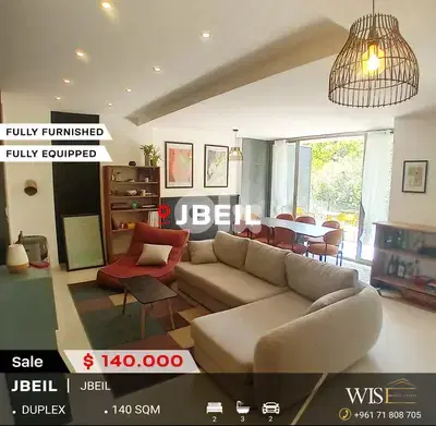 140 SQM furnished duplex for SALE in a calm area in Hboub-Jbeil !