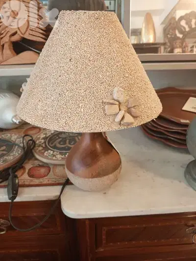 table lamp teak wood