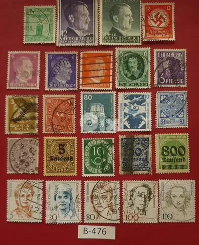 Germany Reich Nazi Hitler lot # B-476 set of 24 stamps
