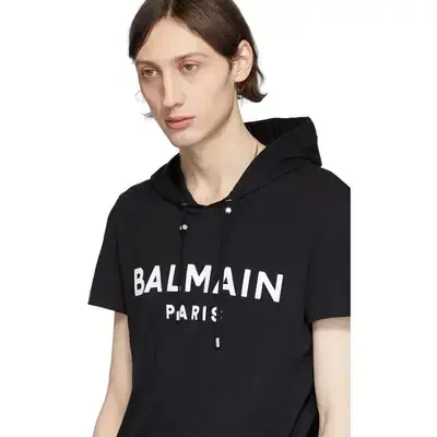 BALMAIN HOODIE SHORT SLEEVE - SIZE 2XL-Without Tags