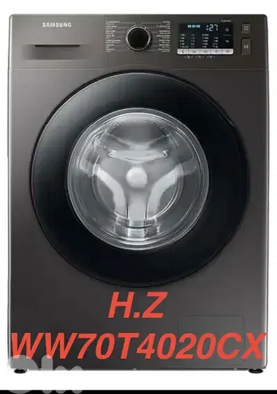 Washer Samsung 7kg Silver غسالة سامسونغ الأصلية إنفرتر