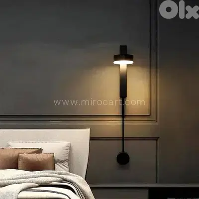 Rotating LED Wall Sconce — Matte Black Reading Light