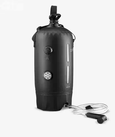 PRESSURE SOLAR CAMPING SHOWER - 10 LITRES