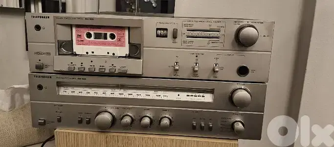amplifier telefunken with deck cassette