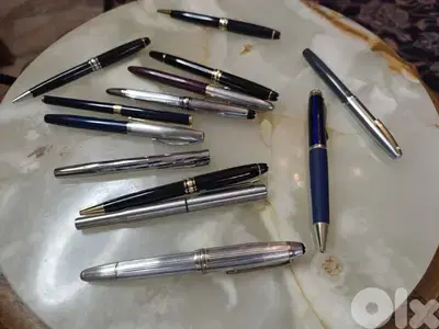 vintage collection of ballpoint and fountain pen,mont blanc,dupont. . .