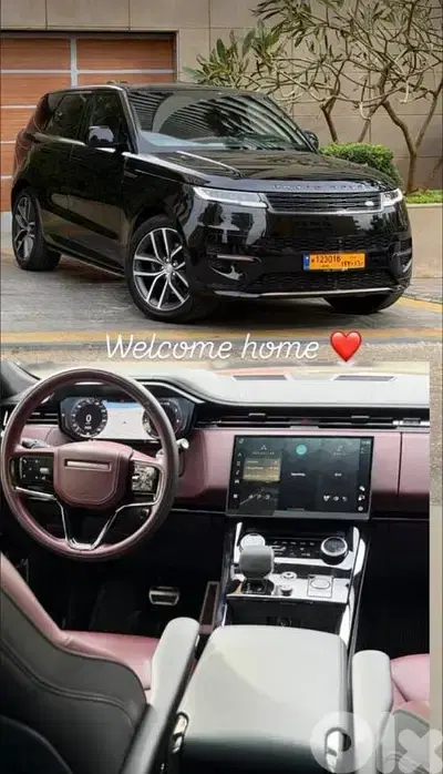 Range rover sport autobiography 2024 black interior red
