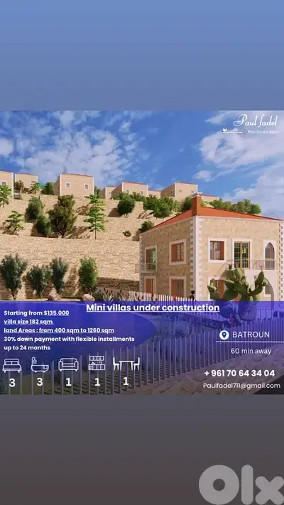 modern mini villas under construction for sale