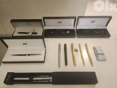 Parker (Gold plated), Mont Blanc, Cerruti, Alfred Dunhill
