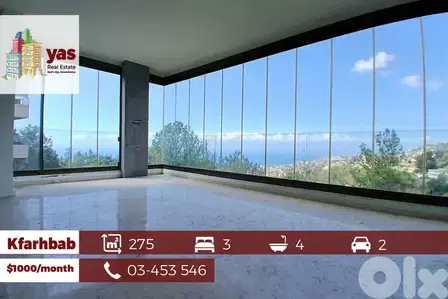 Kfarhbab 275m2 | Rent | prime Location | Open View | IV/EH |