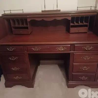 Antique wood decorative desk