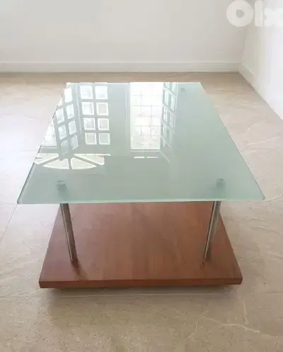 Modernist Glass Coffee Table, Mid-Century Style