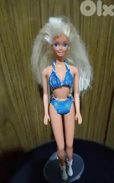 SPARKLE BEACH Barbie rare Mattel1995 great doll+her own swimwear+shoes