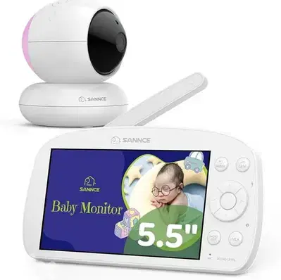 SANNCE Wireless Baby Monitor2-way Audio Pan 340° Tilt 50° VOX.