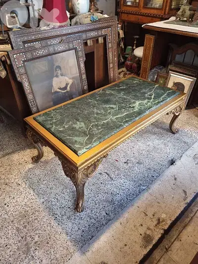 antique marble coffee table