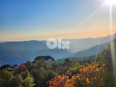1000 SQM Land in Mtein, Metn Overlooking the Mountains and the Ocean