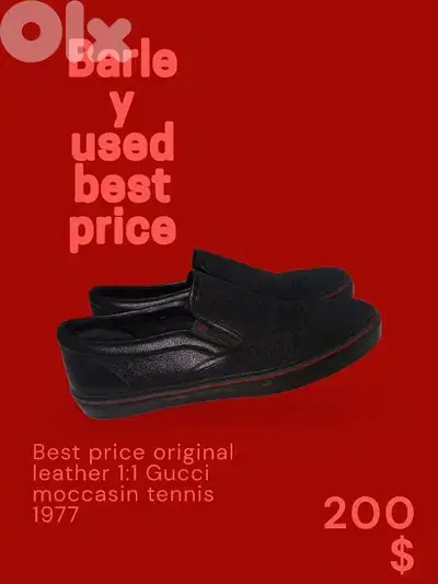 original leather Gucci moccasin tennis 1977 old money