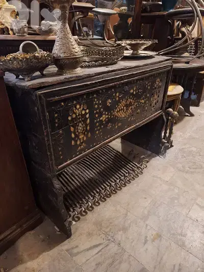 صندوق شرقي مرصع صدف انتيك رائع جدا اصلي قديم