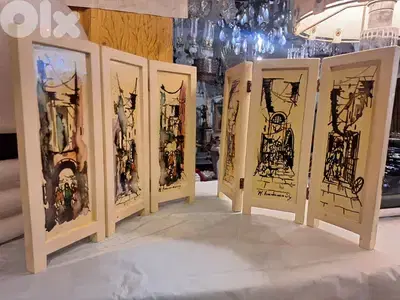 لوحة عدد٢ للرسام القدير حيدر حموي من الروائع شغل فني نادر جدا