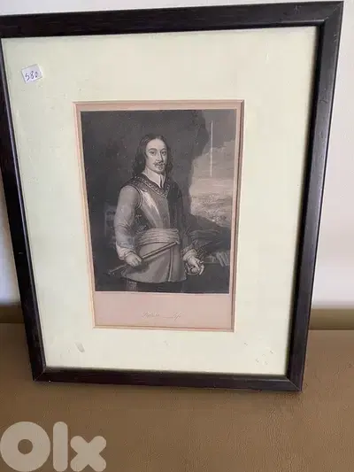 old gravure antique vintage painting