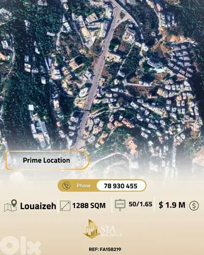Land for sale in Louaizeh أرض للبيع في لويزة
