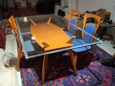Dining table with free chairs