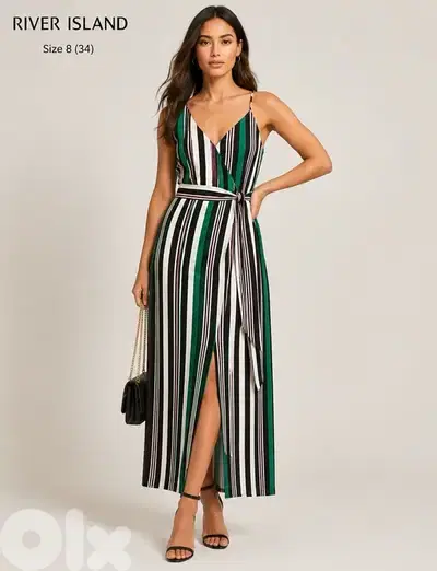فستان مخطط أنيق من River Island – ستايل صيفي شيك