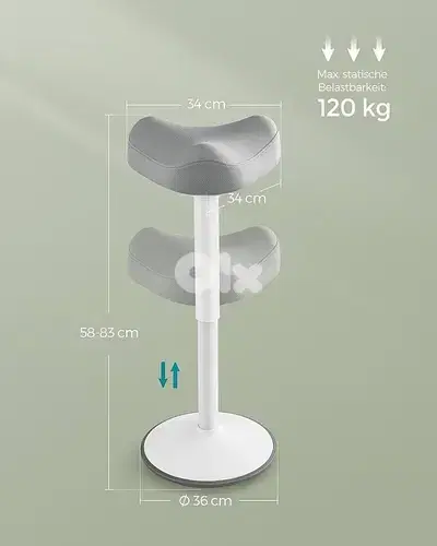 Standing Stool 360° Tilting Desk Chair Height Adjustable