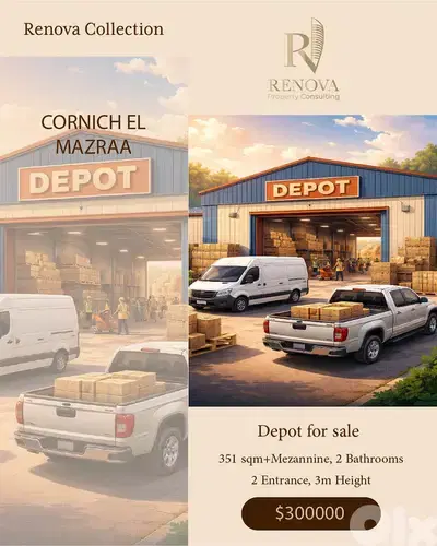 Depot for sale in Cornich El Mazraa
