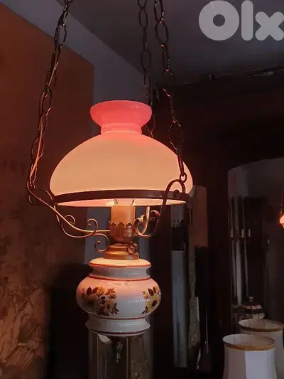 antique italian opaline and porcelain chandelier