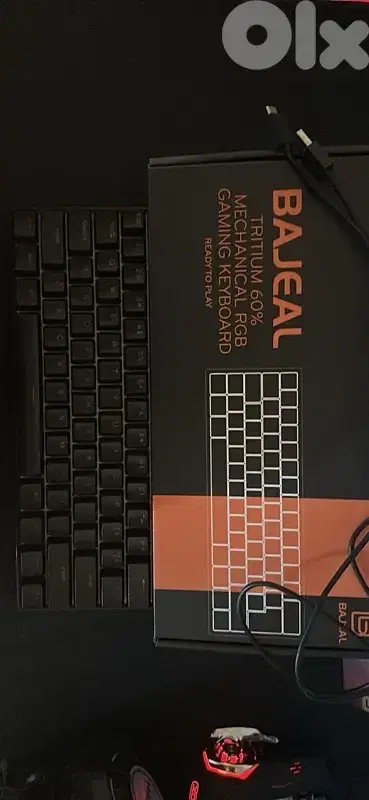 Bajeal Tritium 60% Mechanichal RGB Wired Gaming Keyboard in Black