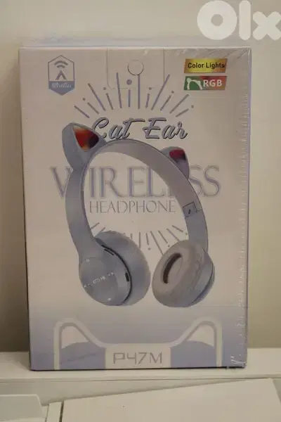 P47M RGB Cat Ear Wireless Headphones - New Sealed