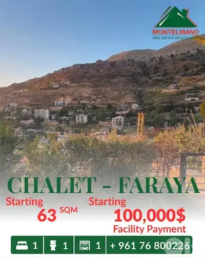 Brand New Chalet For Sale in Faraya فاريا with Facility Payment