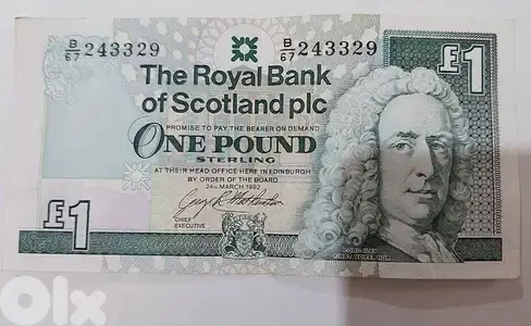Scotland Banknote One Pound Royal Bank of Scotland عملة ورقية اسكتلندا