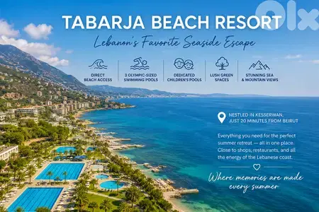 Cabin for rent in Tabarja Beach resort