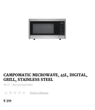 Microwave campomatic