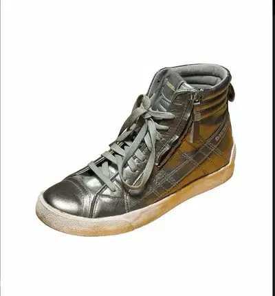 Diesel High-Top Leather Sneakers