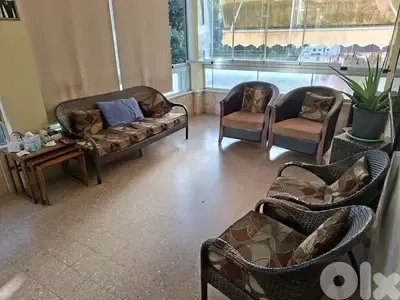 Outdoor set with dining table and 6 chairs