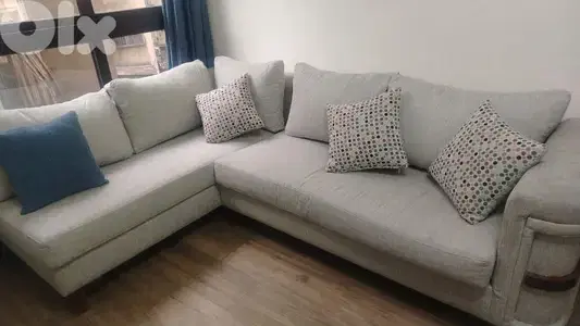 corner plus sofa  plus curtain