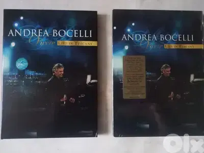 Andrea Bocelli: Vivere Live in Tuscany DVD and CD package.