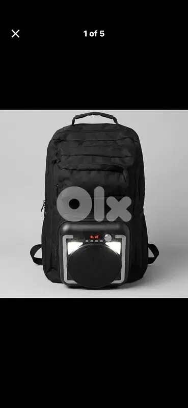 Tactical Bluetooth Speaker Backpack with LED Lights Multi-pocket Bag