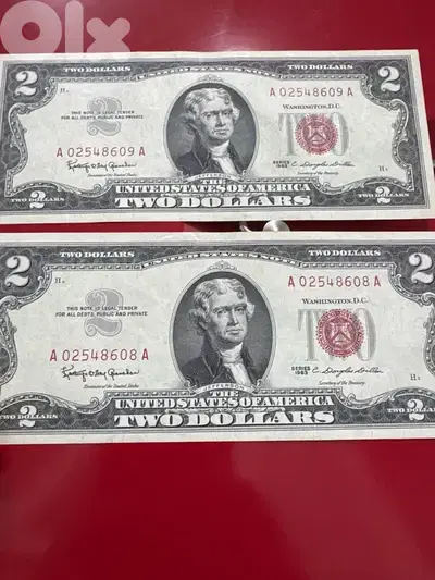 2$ / 1963 series / Two pcs
