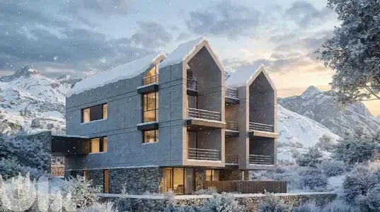 Chalet duplex under construction in Faqra 4 sale/شاليه دوبلكس في فقرا