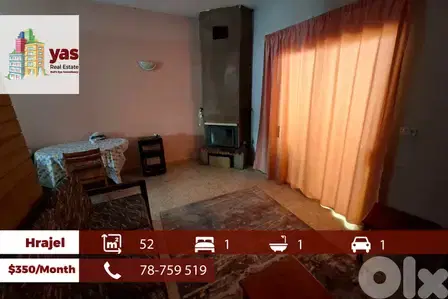 Hrajel 52m2 | Chalet | Rent | Calm Area | Mountain View | KH/DA
