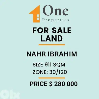 LAND FOR SALE IN NAHR IBRAHIM