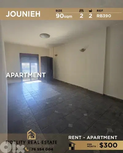 Apartment for rent in Jouneih RB390   شقة للإيجار جونيه