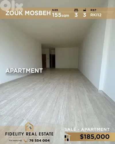 Apartment for sale in Zouk Mosbeh RKI12 شقة  للبيع في زوق مصبح