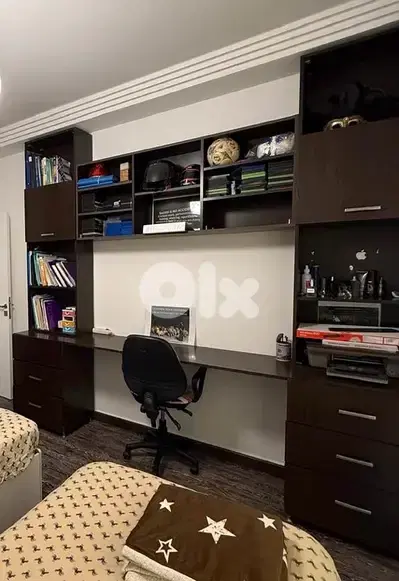 desk and storage unit